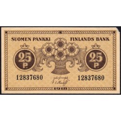 Finlande - Pick 33_5 - 25 penniä - 1918 - Etat : TB+