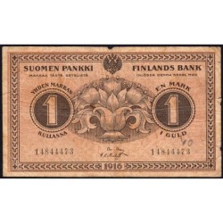 Finlande - Pick 19_2 - 1 markan kullassa - 1916 - Etat : B