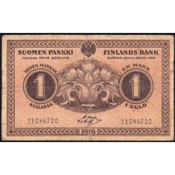 Finlande - Pick 19G_8 - 1 markan kullassa - 1916 (1918) - Etat : B