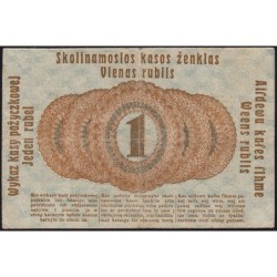 Allemagne - Emission de Posen (Pologne) - Pick R 122d - 1 rubel - 17/04/1916 - Etat : TTB