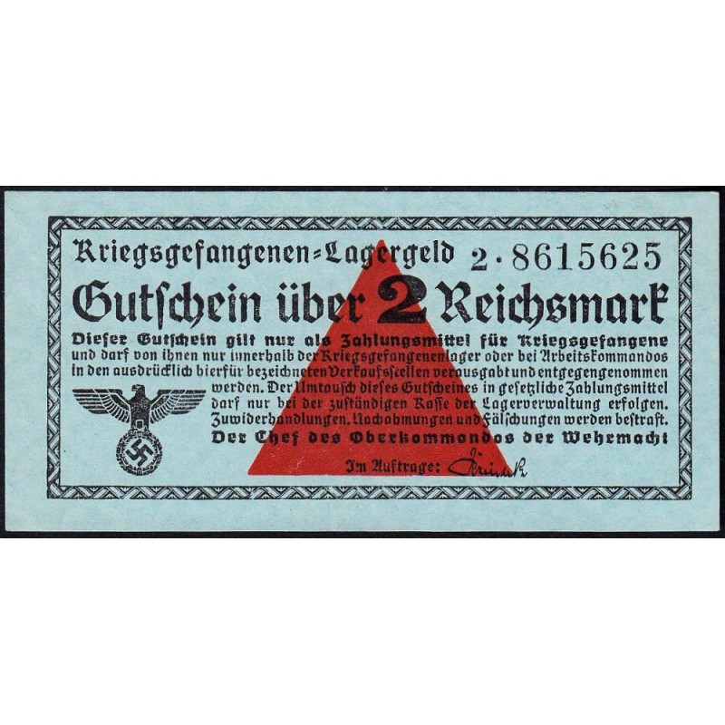 Allemagne - Camp de prisonniers WW2 - 2 reichsmark - Série 2 - 1939/1940 - Etat : pr.NEUF