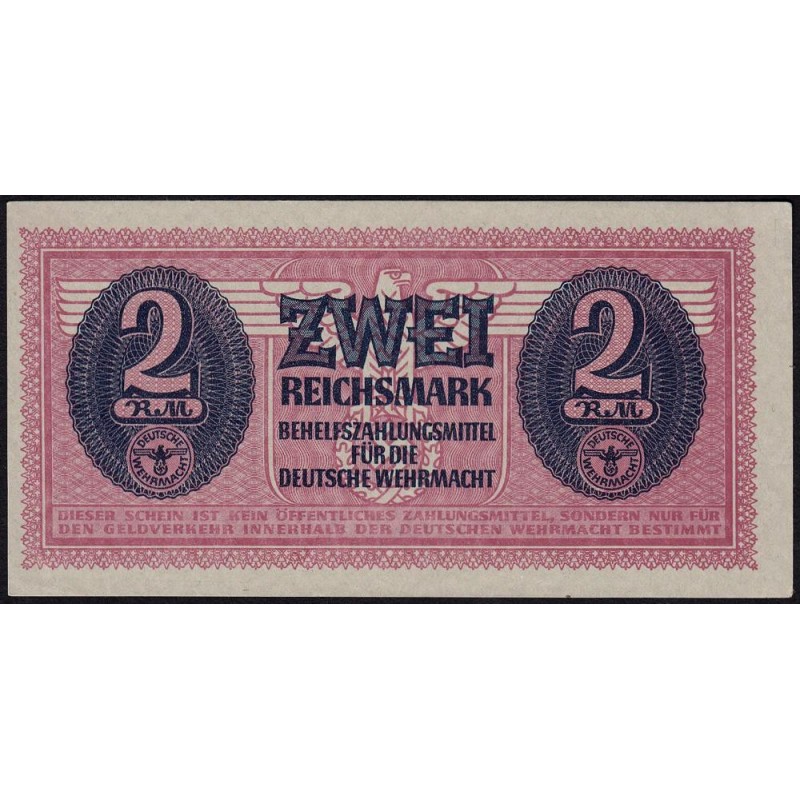 Allemagne - Forces armées - Pick M 37 - 2 reichsmark - 1942 - Etat : SPL+