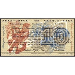 Suisse - Chèque Reka - 10 francs - Série A - 01/01/1966 - Etat : TTB
