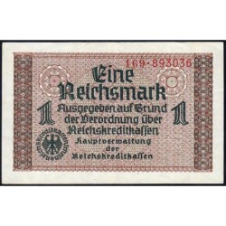 Allemagne - Territoires occupés - Pick R 136a - 1 reichsmark - Série 169 - 1939 - Etat : TTB