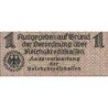 Allemagne - Territoires occupés - Pick R 136a - 1 reichsmark - Série 464 - 1939 - Etat : TTB