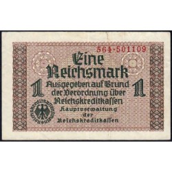 Allemagne - Territoires occupés - Pick R 136b - 1 reichsmark - Série 564 - 1939 - Etat : TTB-