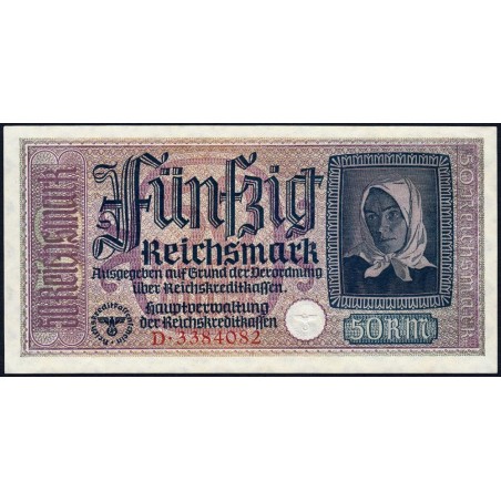 Allemagne - Territoires occupés - Pick R 140 - 50 reichsmark - Série D - 1939 - Etat : NEUF