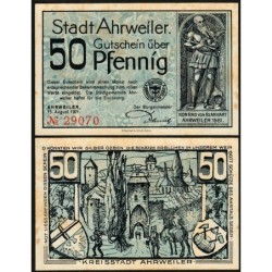 Allemagne - Notgeld - Ahrweiler - 50 pfennig - Réf. 1 - 15/08/1921 - Etat : TTB+