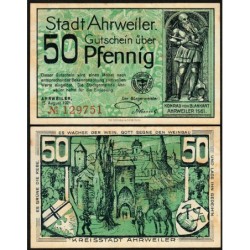 Allemagne - Notgeld - Ahrweiler - 50 pfennig - Réf. 5 - 15/08/1921 - Etat : TTB+