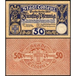 Allemagne - Notgeld - Coblenz - 50 pfennig - 01/01/1919 - Etat : SPL+