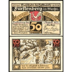 Allemagne - Notgeld - Fürstenberg - 50 pfennig - 01/08/1921 - Etat : NEUF