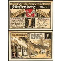 Allemagne - Notgeld - Fürstenberg - 1 mark - 01/08/1921 - Etat : SPL