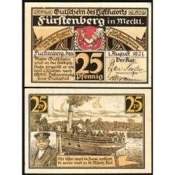 Allemagne - Notgeld - Fürstenberg - 25 pfennig - 01/08/1921 - Etat : NEUF