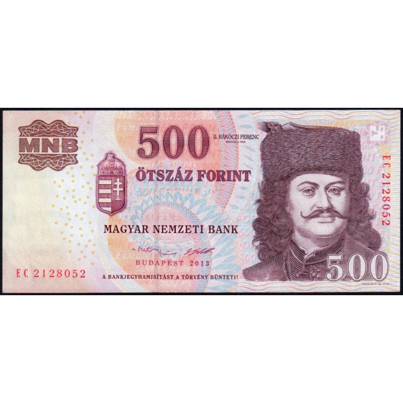 Hongrie - Pick 196e - 500 forint - Série EC - 2013 - Etat : NEUF