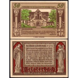 Allemagne - Notgeld - Heisterbach - 50 pfennig - Type 3 - Série 1612 - 01/11/1921 - Etat : NEUF