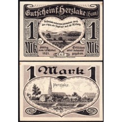 Allemagne - Notgeld - Herzlake - 1 mark - 01/10/1921 - Etat : NEUF