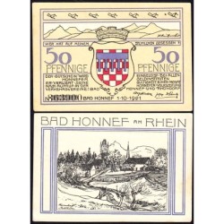 Allemagne - Notgeld - Honnef an Rhein - 50 pfennig - Type 3 - d - 01/10/1921 - Etat : NEUF