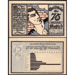 Allemagne - Notgeld - Kahla - 75 pfennig - Type A - 15/10/1921 - Etat : NEUF