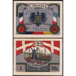 Danemark - Notgeld - Lunderup-Rothenkrug (Rodekro) - 1 mark - 01/04/1920 - Etat : SUP+