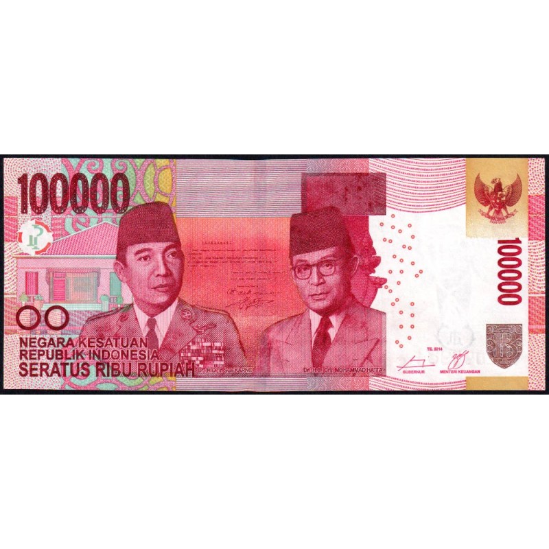 Indonésie - Pick 153Acr (remplacement) - 100'000 rupiah - Série XJC - 2014/2016 - Etat : NEUF