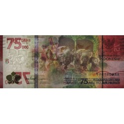 Indonésie - Pick 161 - 75'000 rupiah - Série AAM - 2020/2020 - Commémoratif - Etat : NEUF