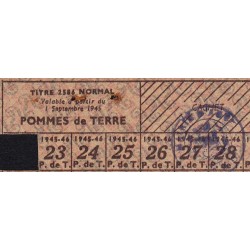 1945 - Titre 2586 normal - Pommes de terre - Septembre - Agen (01) - Etat : TTB+