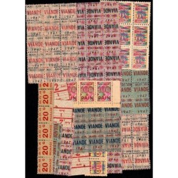 Ensemble de 130 coupons - Divers produits -1947 - 1948 - Etat : TTB+
