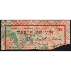 1946 - Titre 3466 - Lot-et-Garonne - Carte de vin n° 48 - Etat : TB