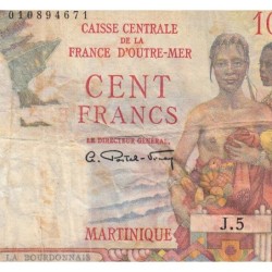 Martinique - Pick 31 - 100 francs - Série J.5 - 1946 - Etat : B