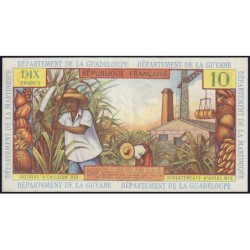 Antilles Françaises - Pick 8b - 10 francs - Série O.7 - 1966 - Etat : SUP