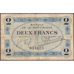 Martinique - Pick 11_1 - 2 francs - 1915 - Etat : TB