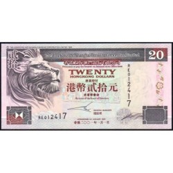 Hong Kong - HSBC Limited - Pick 201d_4 - 20 dollars - Série RE - 01/01/2001 - Etat : NEUF