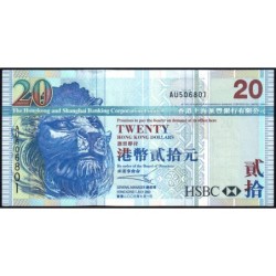 Hong Kong - HSBC Limited - Pick 207a - 20 dollars - Série AU - 01/07/2003 - Etat : NEUF