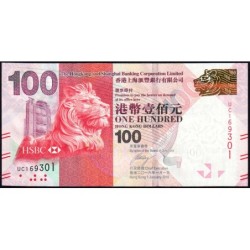 Hong Kong - HSBC Limited - Pick 214e - 100 dollars - Série UC - 01/01/2016 - Etat : NEUF