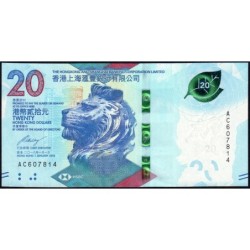 Hong Kong - HSBC Limited - Pick 218a - 20 dollars - Série AC - 01/01/2018 - Etat : NEUF