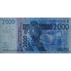 Côte d'Ivoire - Pick 116An - 2'000 francs - 2019 - Etat : NEUF