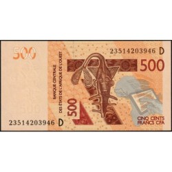 Mali - Pick 419Dl - 500 francs - 2023 - Etat : NEUF