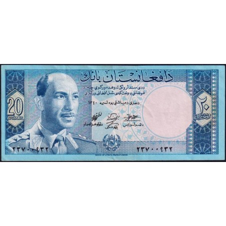 Afghanistan - Pick 38 - 20 afghanis - Sans série - 1961 - Etat : TTB+