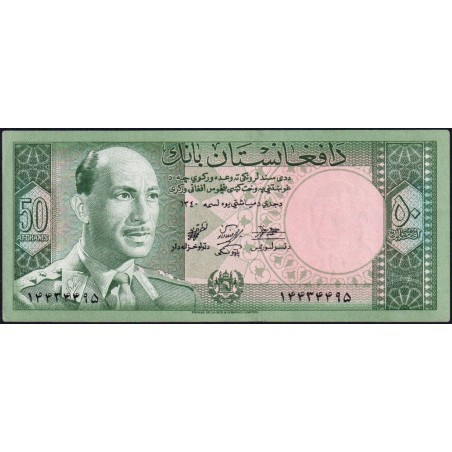 Afghanistan - Pick 39a - 50 afghanis - Sans série - 1961 - Etat : SUP+