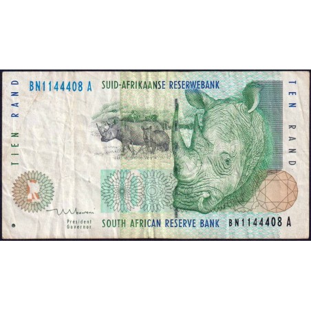 Afrique du Sud - Pick 123b - 10 rand - Série BN A - 1999 - Etat : TB-