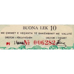 Albanie - Pick FX 26 - 10 lekë - Série PI - 1965 - Etat : pr.NEUF