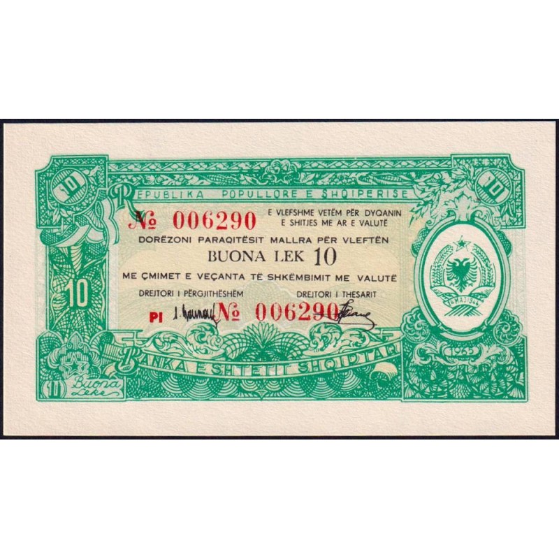 Albanie - Pick FX 26 - 10 lekë - Série PI - 1965 - Etat : NEUF