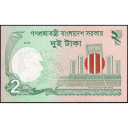 Bangladesh - Pick 52e - 2 taka - Série ঘ ছ - 2016 - Etat : NEUF