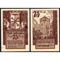 Allemagne - Notgeld - Andernach - 75 pfennig - 01/12/1920 - Etat : SPL
