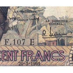 Mauritanie - Pick 501Eb - 100 francs - Série F.107 - 20/03/1961 - Etat : TB-