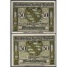 Allemagne - Notgeld - Auerbach - 50 pfennig - Sans illustration - Type b - 01/07/1921 - Etat : NEUF