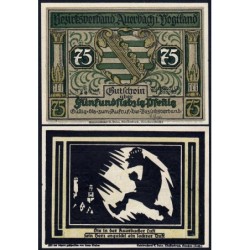 Allemagne - Notgeld - Auerbach - 75 pfennig - Illustration 3 - Type c - 01/07/1921 - Etat : NEUF