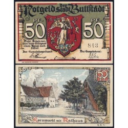 Allemagne - Notgeld - Buttstädt - 50 pfennig - Modèle 1 - 1921 - Etat : NEUF