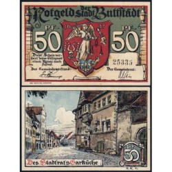 Allemagne - Notgeld - Buttstädt - 50 pfennig - Modèle 2 - 1921 - Etat : NEUF