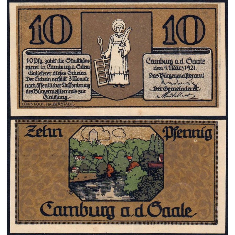 Allemagne - Notgeld - Cambug an der Saale - 10 pfennig - 04/03/1921 - Etat : NEUF